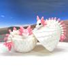 3D Printed Dragon with Dragon Egg, Articulated Mother and Child White and Pink Axolotl Dragons, Fidget ADHD Autism Toy, Executive Desk Toy MCDD041-BD008-PNK-WE view 2