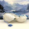 3D Printed, Cherry Blossom Dragon with Dragon Egg, Mother and Child Articulated White and Blue Cherry Blossom Dragon, Fidget ADHD Toy MCDD017WB-BD004-WB-WE view 4