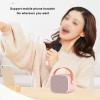 Mini Karaoke Machine Mini Karaoke Portable Speaker with 2 Microphones for Kids Adults Pink view 2