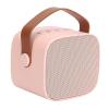 Mini Karaoke Machine Mini Karaoke Portable Speaker with 2 Microphones for Kids Adults Pink view 4