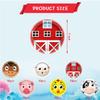 OUSHISS Farm Animal Shaped Disposable Plates, Cock Pig Cow Sheep Barn Farm Shower Birthday Plates Sever 60 Guest view 2