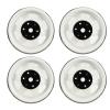 4Pcs Beadlock Wheel Rim Offset 8.9mm Metal Deep Dish Hub Wheel Rims for Axial SCX10 90046 1.9 Inch (White) view 1