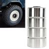 4Pcs Beadlock Wheel Rim Offset 8.9mm Metal Deep Dish Hub Wheel Rims for Axial SCX10 90046 1.9 Inch (White) view 2