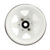 4Pcs Beadlock Wheel Rim Offset 8.9mm Metal Deep Dish Hub Wheel Rims for Axial SCX10 90046 1.9 Inch (White) view 4