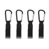 4 Pcs Black Stroller Hooks with Outdoor Hanging Buckle for Hanging Bags view 2