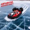 Ssccgym Remote Control Boat Hovercraft for 14Y+ Boys Beginners RC Amphibious Watercraft 15km/h Dual Motors Walking on Ice-Land Pools Lakes 4WD Full Functions RC Sail 34CM view 4