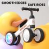 BEKILOLE Baby Balance Bike with Light Up Wheels | Toys for 1 Year Old Boy | 1st Birthday Gift for One Year Old Boy & Girl | 12-36 Month Toddler Bike - White & Brown view 4