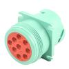 Chunsu 1/2/Sets 9 Pin HD10 Connector Plug Non Threaded Rear Ln Line HD10-9-1939P-P080 HD16-9-1939 J1939(9p Male,2 Sets) view 1