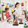 12pcs Sports Themed Birthday Party Decorations Sports Table Honeycomb Centerpieces Football Basketball Baseball Soccer Table Centerpieces Boy's Birthday Party Sports Themed Desktop Decoration view 4
