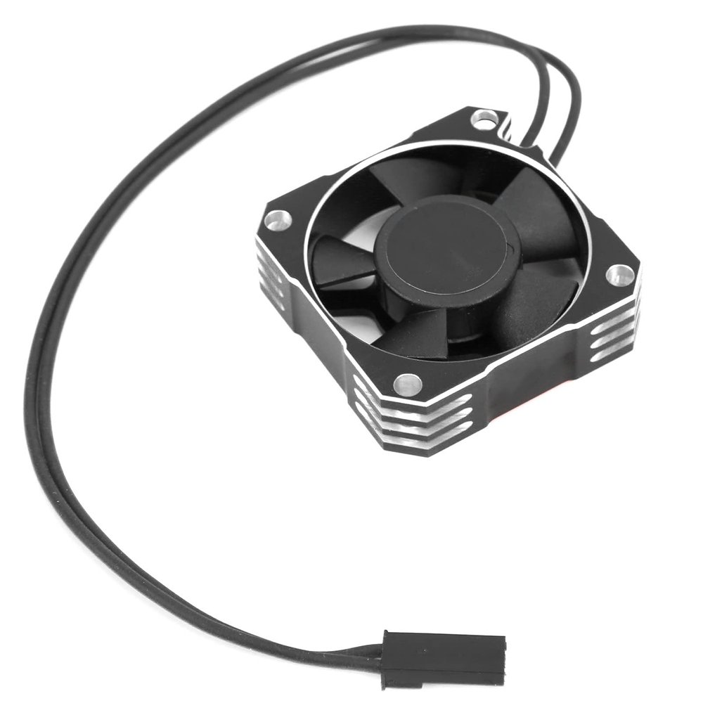 35mm Motor Cooling Fan, Small Size Light Weight, Aluminum Plastic Material, Suitable for 1/10 1/8 1/12 RC Car Sensored Brushless Motor (Silver)