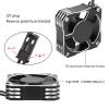 35mm Motor Cooling Fan, Small Size Light Weight, Aluminum Plastic Material, Suitable for 1/10 1/8 1/12 RC Car Sensored Brushless Motor (Silver) view 4