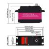 150KG Digital Servo Full Metal Gear RC Servo with 18T Aluminum Alloy Servo Arm for 1/5 RC Cars view 3