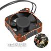 35mm Motor Cooling Fan, Small Size Light Weight, Aluminum Plastic Material, Suitable for 1/10 1/8 1/12 RC Car Sensored Brushless Motor (Orange) view 4