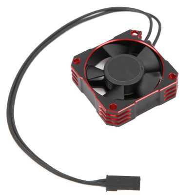 35mm Motor Cooling Fan, Small Size Light Weight, Aluminum Plastic Material, Suitable for 1/10 1/8 1/12 RC Car Sensored Brushless Motor (Red)