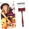 2pcs Party Performance Prop Halloween Costumes Death Cloak Child Role Play Outfits Courtroom Gavel Toy Lawyer Halloween Party Accessory Halloween Party Prop Halloween Judge Hammer STOBOK view 3