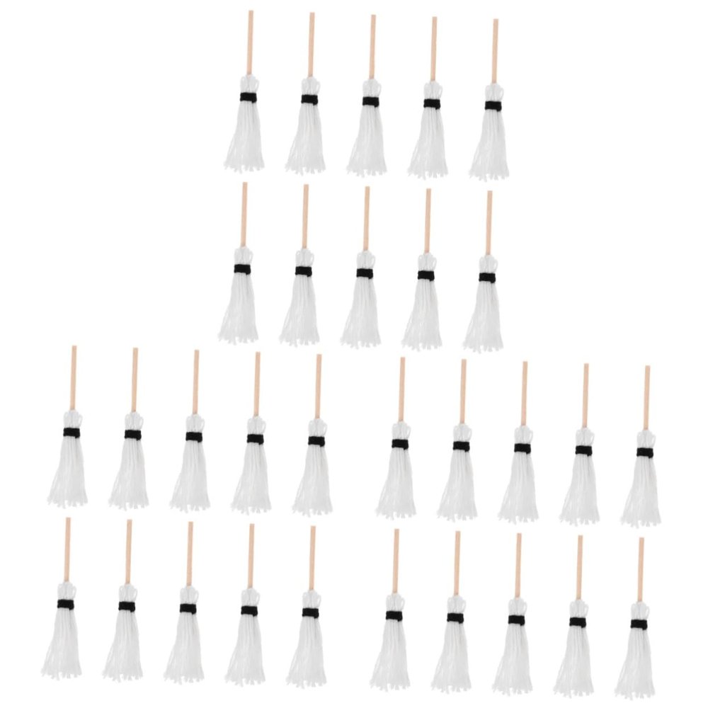 ifundom Sets Halloween Mini Broomstick DIY Decor Craft Boys and Girls Toy Miniature Witch Broomstick Decor Pcs