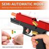Soft Bullet Toy Gun - Semi-Automatic Mode, Realistic Shell Ejecting Toy Guns, Birthday Gift (Red & Black) view 2