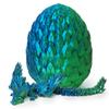 AUMEILLER 3D Printed Dragon,Articulated Winged Dragon,Fidget Dragon Eggs, Executive Desk Toys for Kids(Blue&Green) view 2