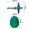AUMEILLER 3D Printed Dragon,Articulated Winged Dragon,Fidget Dragon Eggs, Executive Desk Toys for Kids(Blue&Green) view 3