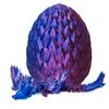 AUMEILLER 3D Printed Dragon with Wings, Executive Desk Toys, Crystal Dragon Fidget Toy in Egg (Purple) view 2