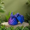 AUMEILLER 3D Printed Dragon with Wings, Executive Desk Toys, Crystal Dragon Fidget Toy in Egg (Purple) view 4