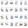 48Pcs Raccoon Theme Cupcake Toppers Woodland Animal Birthday Party Decorations Cartoon Raccoon Cake Topper Decorations for Woodland Theme Baby Shower Forest Animal Party Supplies view 3