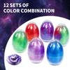 12 Pack Galaxy Slime Eggs Toys Kit,Super Soft, Non-Sticky Texture,Easter Eggs Ideal for Birthday Gifts for Girls and Boys, Party Favors, and Easter Basket Fillers view 2