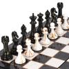 15" Large Chess Set for Adults with Weighted Acrylic Chess Pieces 3.5" King & Portable Folding Marbling Wooden Chess Board Travel Chess Sets Family Board Game Gift  Elegant Classic Chess Game view 2