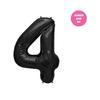 100% LIKED- 40 Black Four|Black & White Smiley Face Latex |Checkered Foil for Birthday Decorations, Smiley Face Party Deco, Baby Shower, 4th Birthday Party Supplies view 4