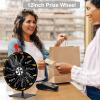 12" Spinning Prize Wheel, 12 Slots Prize Spinning Wheel Tabletop Roulette Spinner with Dry Eraser Marker & Eraser - Heavy Duty Spinning Wheel for Prizes Fortune Spinning Game Trade Show (Black) view 2