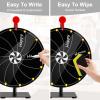 12" Spinning Prize Wheel, 12 Slots Prize Spinning Wheel Tabletop Roulette Spinner with Dry Eraser Marker & Eraser - Heavy Duty Spinning Wheel for Prizes Fortune Spinning Game Trade Show (Black) view 3