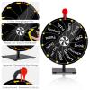 12" Spinning Prize Wheel, 12 Slots Prize Spinning Wheel Tabletop Roulette Spinner with Dry Eraser Marker & Eraser - Heavy Duty Spinning Wheel for Prizes Fortune Spinning Game Trade Show (Black) view 4
