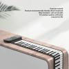 61 Keys Portable Piano, Environmental Silicone Keyboard, Rechargeable, Built in Speakers, Roll Up Piano Keyboard with 16 Tones 6 Demo S, Recording Playback, for Beginners, Children view 3