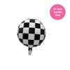 100% LIKED- 40 Black Five|Black & White Smiley Face Latex |Checkered Foil for Birthday Decorations, Smiley Face Party Deco, Baby Shower,3rd Birthday Party Supplies view 2
