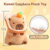 Acgtrick Cute Capybara Plush Soft Capybara Stuffed Animal with Bread Kawaii Capybara plushie with Orange Capybara Plush Toys Hugging Gifts for Kids Girls Boys 12 inch view 3