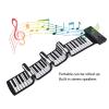 88 Key Roll Up Piano, Foldable Hand Roll Piano Keyboard with LED Display, Rechargeable 128 Tones Rhythms, with LED Display MIDI Function for Kids Beginners, Built in Speakers view 2