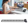 88 Key Roll Up Piano, Foldable Hand Roll Piano Keyboard with LED Display, Rechargeable 128 Tones Rhythms, with LED Display MIDI Function for Kids Beginners, Built in Speakers view 4