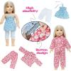 MCZQXW 10 Sets Fashion Doll Clothes and Accessories for 18 Inch Girl Doll, 17 Pcs American Doll Clothing, Dresses, Outfits view 4