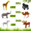 12 pcs Realistic Wild Jungle Animals Figurines Toys,Plastic African Jungle Animals Playset for Kids:Lion,Elephant,Giraffe-Ages 3, Gift for Christmas view 3