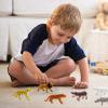 12 pcs Realistic Wild Jungle Animals Figurines Toys,Plastic African Jungle Animals Playset for Kids:Lion,Elephant,Giraffe-Ages 3, Gift for Christmas view 4