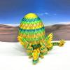 Crystal Winged Dragon with Dragon Egg, 3D Printed Articulated Dragon with Wings, Yellow and Green Crystal Winged Dragon, Fidget ADHD Autism Toy CW007 view 2