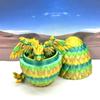 Crystal Winged Dragon with Dragon Egg, 3D Printed Articulated Dragon with Wings, Yellow and Green Crystal Winged Dragon, Fidget ADHD Autism Toy CW007 view 4