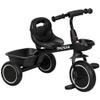 Qaba Tricycle for Toddlers Age 2-5 with Adjustable Seat, Toddler Bike with Storage Baskets for Girls and Boys, Black view 1