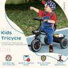 Qaba Tricycle for Toddlers Age 2-5 with Adjustable Seat, Toddler Bike with Storage Baskets for Girls and Boys, Black view 3