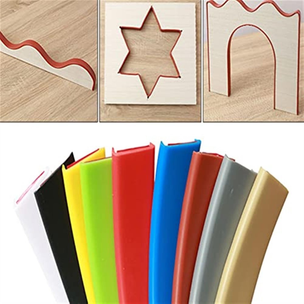 3.2ft Self Adhesive U-Shape Edge Banding Edge Guard, TPE Edge Protector Strip, Corner and Edge Bumper Guards, Edge Protector for Cabinet Repair, Single-Board Protection, Furniture Restoration(Burgundy