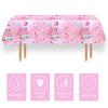 51 Pcs Outer Space Girls 2nd Birthday Party Supplies - Two The Moon Decorations & Tableware Includes Table Cloth, Plates, Napkins, Forks for Pink Space Two Years Old Party view 4
