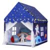 Wilwolfer Space Kids Tent Indoor: with Mat, Star Lights - Kids Play Tent Space Toys - Bedroom Decorations Astronaut Toys Rocket Ship (Blue) view 1