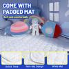 Wilwolfer Space Kids Tent Indoor: with Mat, Star Lights - Kids Play Tent Space Toys - Bedroom Decorations Astronaut Toys Rocket Ship (Blue) view 3