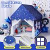Wilwolfer Space Kids Tent Indoor: with Mat, Star Lights - Kids Play Tent Space Toys - Bedroom Decorations Astronaut Toys Rocket Ship (Blue) view 4