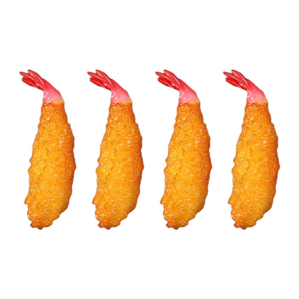 BLACKNANA 4Pcs Simulated Fake Japanese Fake Model Simulations Tempuras Toy Fried Chicken Food Decorations
